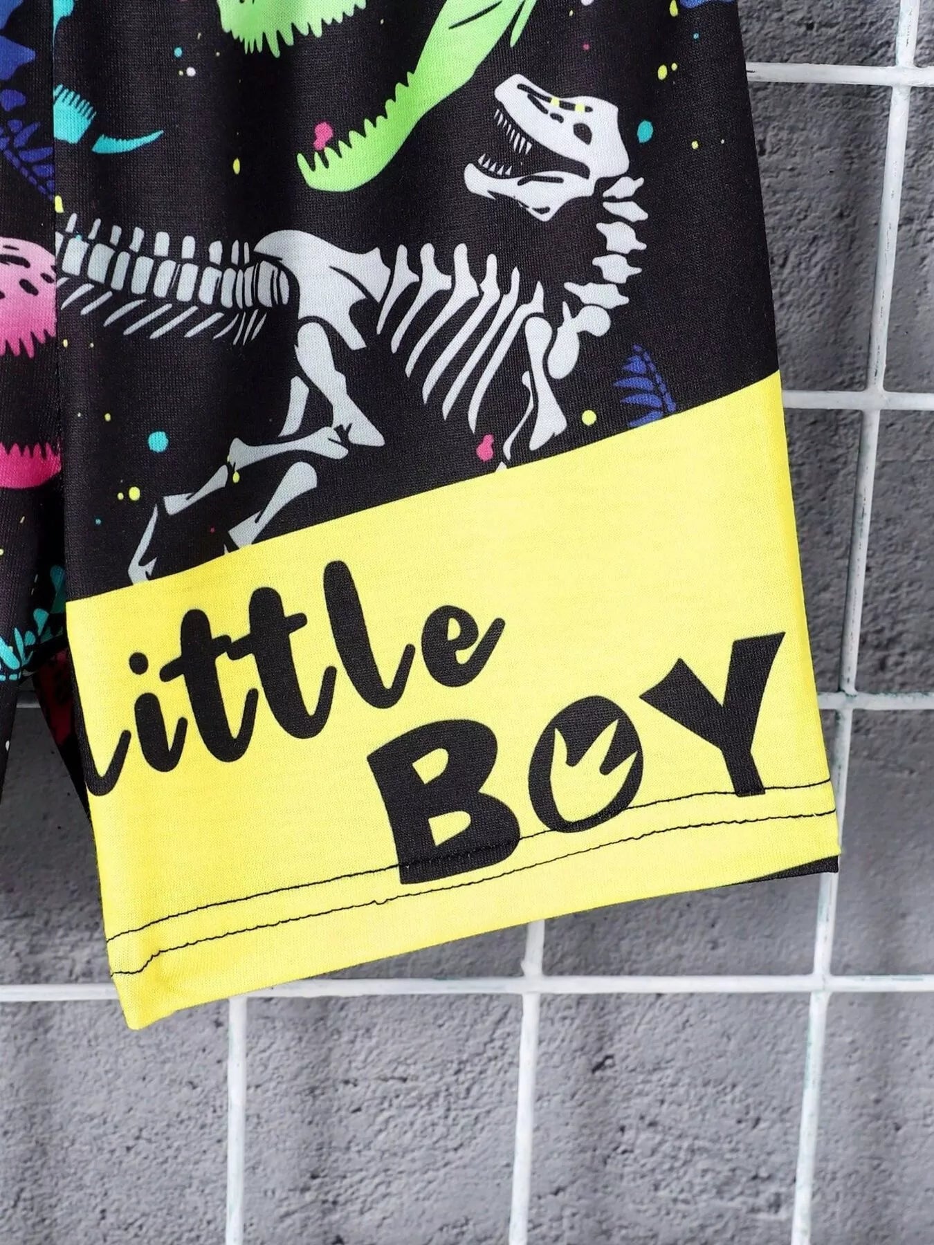 Children's Mommy's Little Boy Dinosaur Print Casual Set - Farnelli