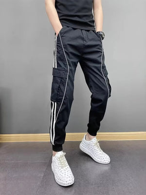 Men's Plus Size Side Striped Joggers - Farnelli