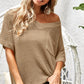 BiBi V-Neck Short Sleeve Knit Top - Farnelli