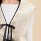 Annie Wear V-Neck Tie Detail Vest Coat - Farnelli