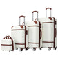 HouseOfZazla 4-piece hardshell luggage set with TSA locks, lightweight design and multiple colors