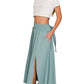 Zenana Heavy Woven Span Crop Tee & Skirt Set - Farnelli