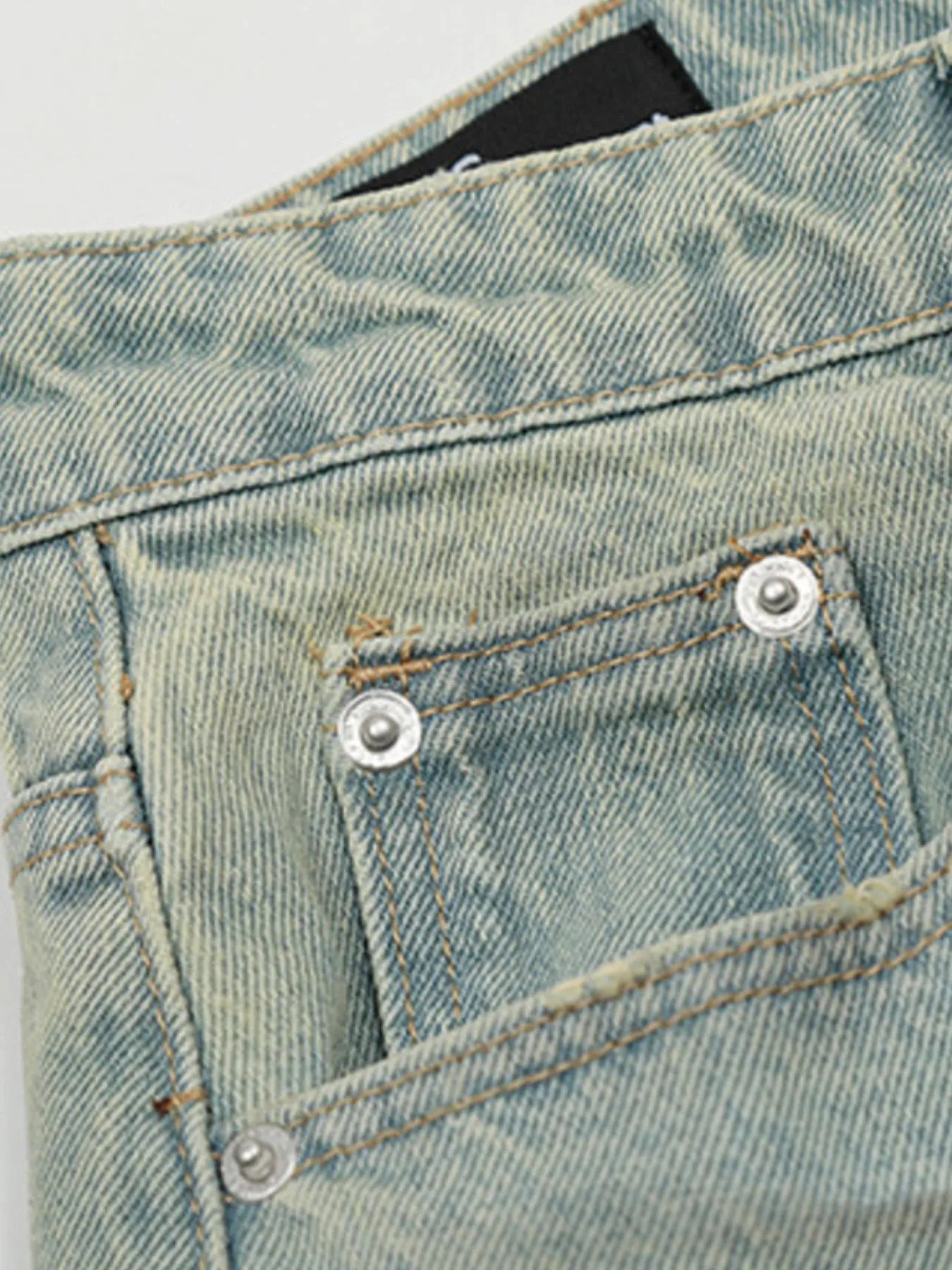 Men's Vintage Washed Wide Leg Jeans - Farnelli