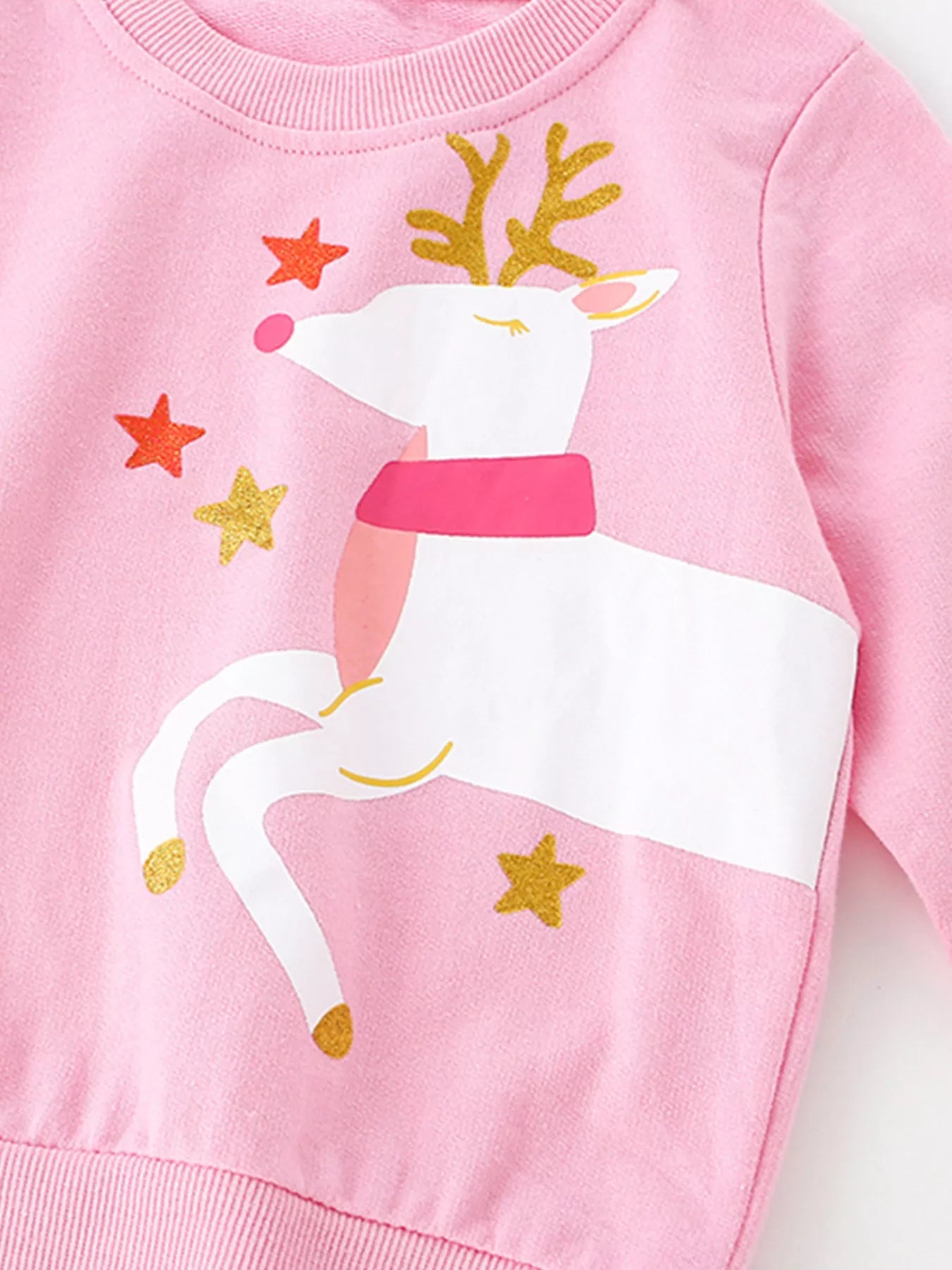 Children's Reindeer Graphic Crew Neck Sweatshirt - Farnelli