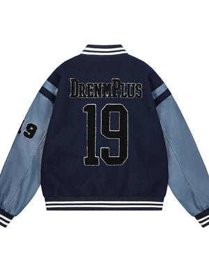 Men's Baseball Bomber Jacket with Patches - Farnelli