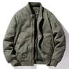Men's Plus Size Zip Up Long Sleeve Jacket - Army Green