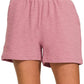 Zenana Cotton Slub Short Pants - Farnelli