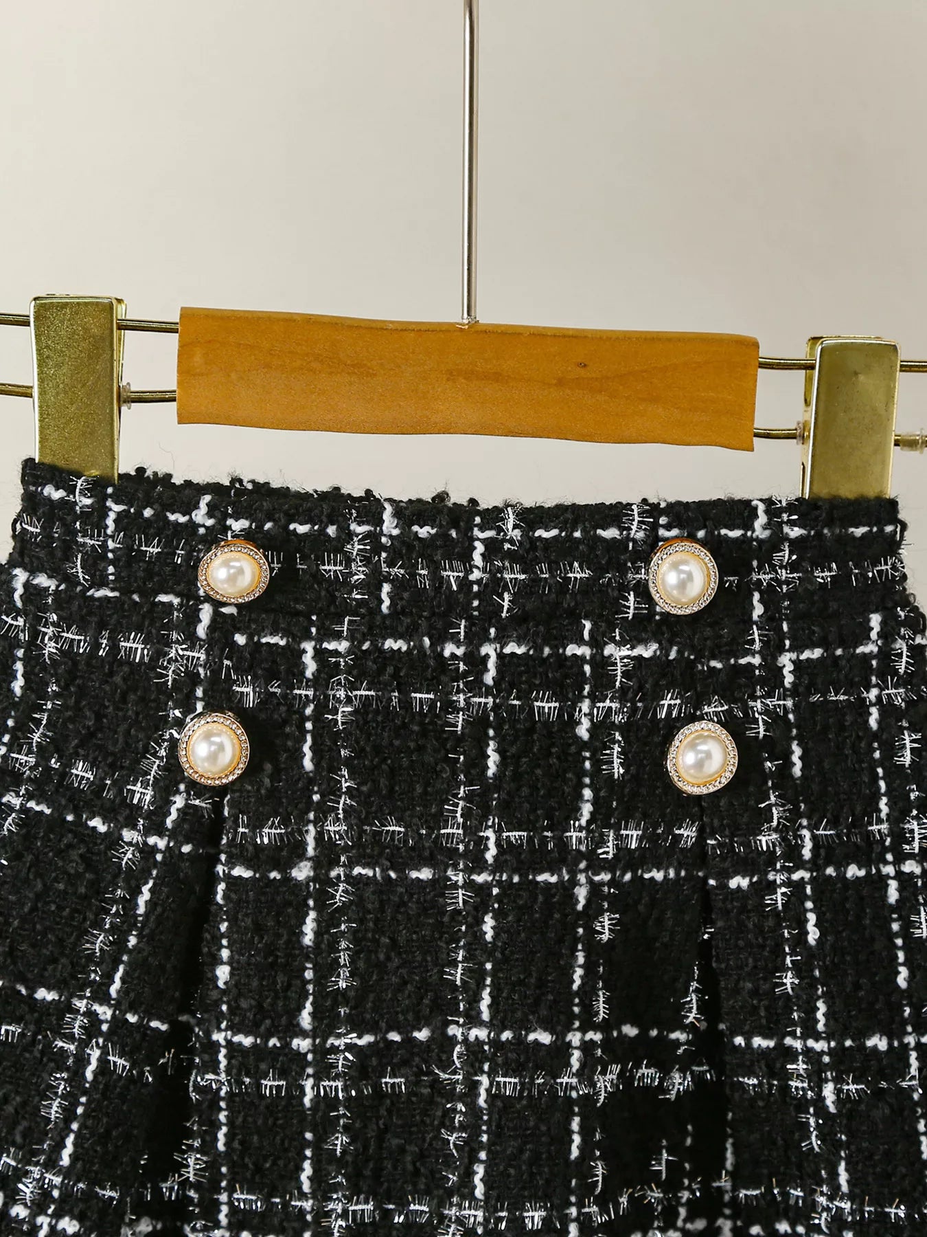Children's Plaid Heart Top and Skirt Set - Farnelli
