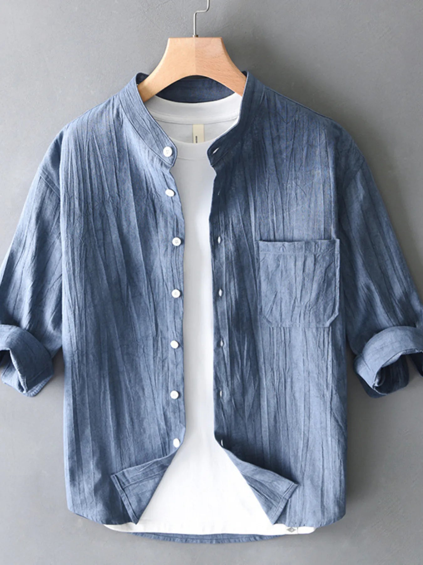 Men's Plus Size Button Up Long Sleeve Shirt - Farnelli