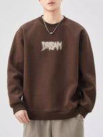 Men's Plus Size Crew Neck Dropped Shoulder Sweatshirt - Farnelli