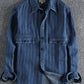 Men's Striped Button Down Denim Shirt - Farnelli