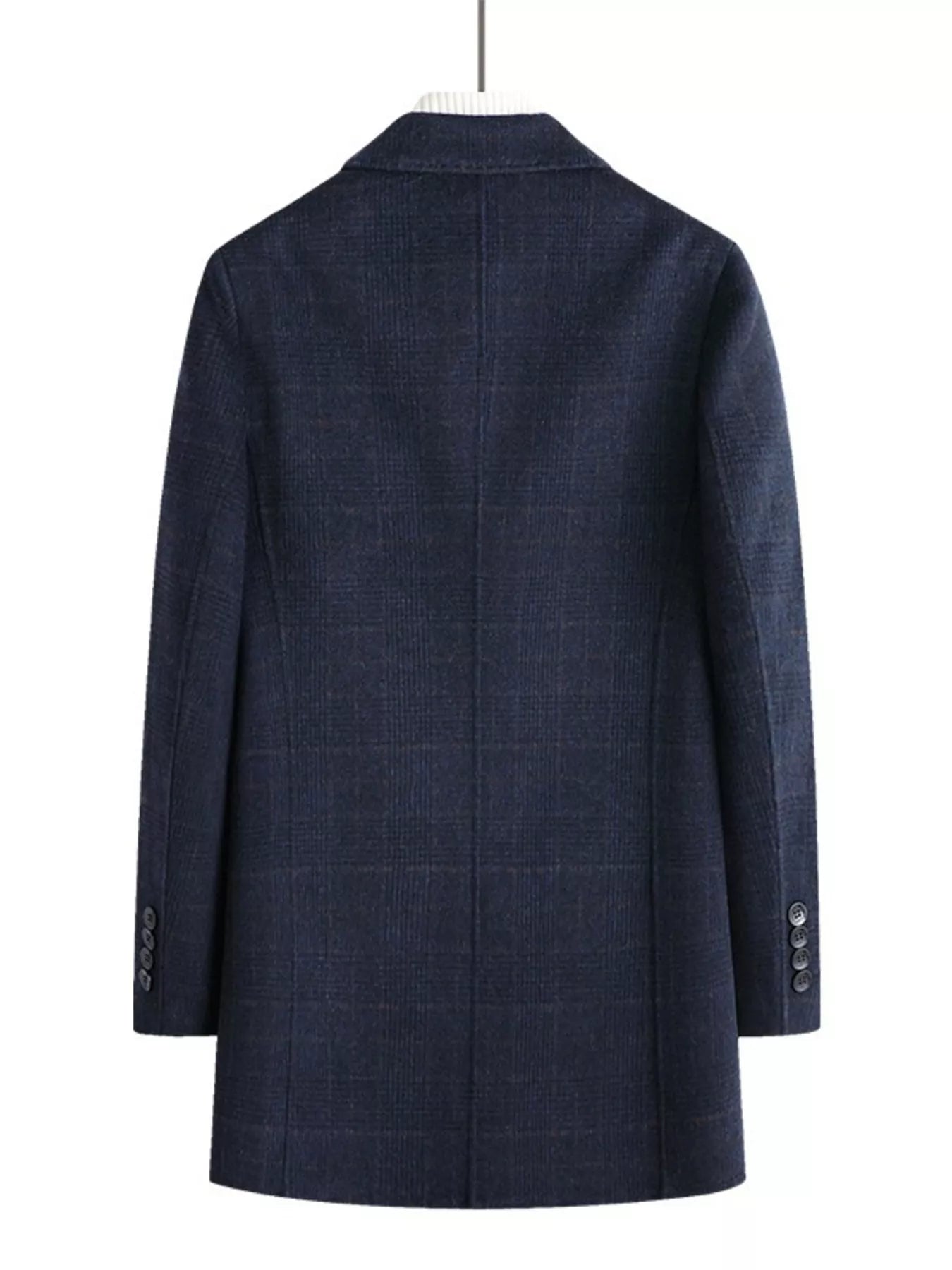 Men's Plus Size Plaid Wool Blend Overcoat - Farnelli