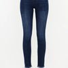 Kancan High-Rise Slim Fit Raw Hem Ankle Jeans - DARK
