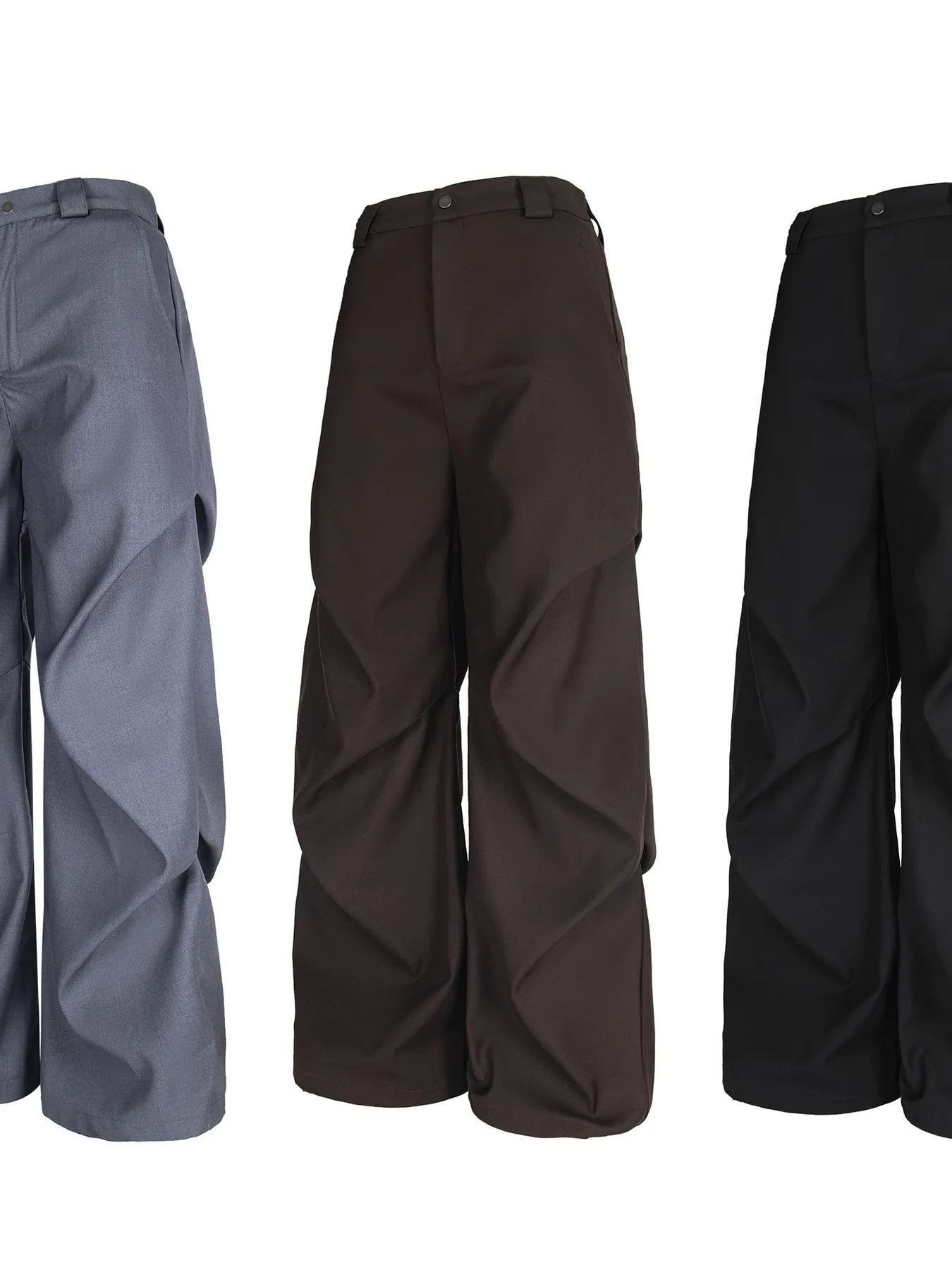 Men's Wide Leg High Waist Pants - Farnelli