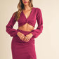 MABLE Front Twisted Knit Top and Midi Skirt Set - Farnelli