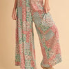 Aemi+Co Printed Wide Leg Pants - MINT/PINK