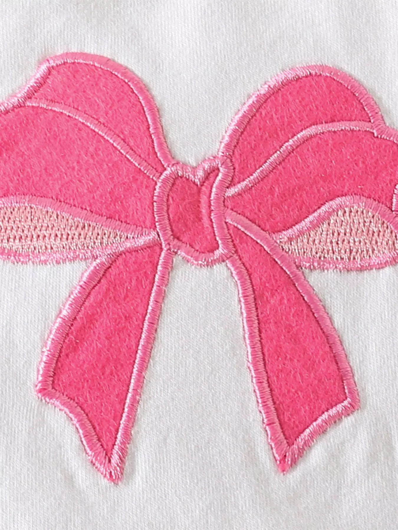 Children's Bowknot Print Ruffle Trim 3 Piece Set - Farnelli