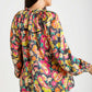 Umgee Full Size Satin Paisley Ruffle Neck Button-Up Shirt Plus Size - Farnelli