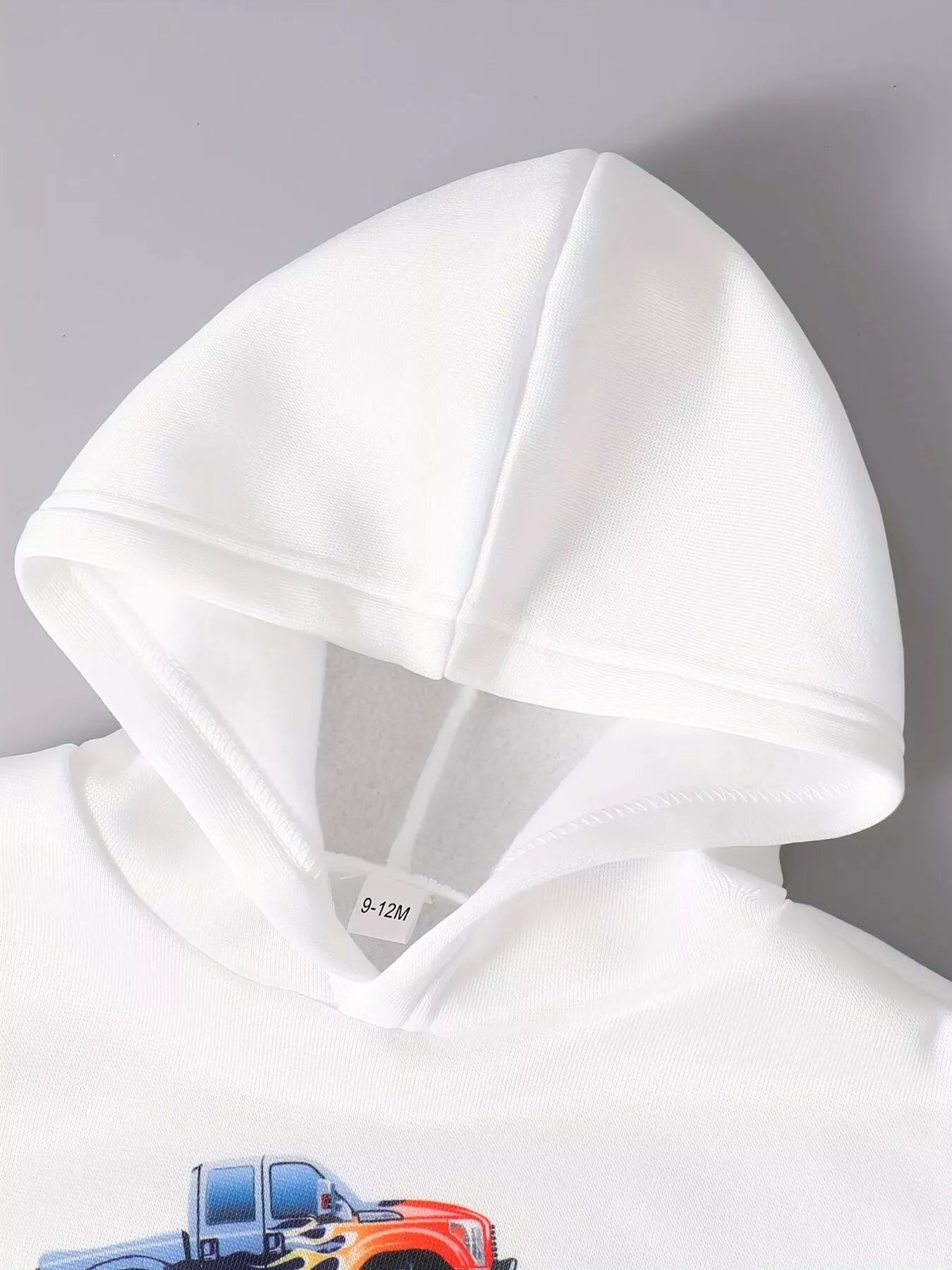 Children's Cartoon Truck Graphic Hoodie & Pants Set - Farnelli