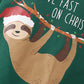Children's Christmas Sloth Long Sleeve Pajama Set - Farnelli