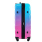 HouseOfZazla gradient color hardshell luggage set in light blue or purple with spinner wheels and TSA lock