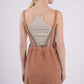 VERY J Sleeveless Double Gauze Overalls with Pockets - Farnelli