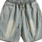Men's Plus Size Drawstring Denim Shorts - Farnelli