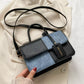 Two-Tone PU Leather Crossbody Bag - Farnelli