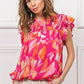 BiBi Smocked Yoke Ruffled Floral Top - Farnelli