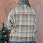 And The Why Full Size Washed Denim Detail Brushed Plaid Jacket - Farnelli