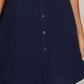 She + Sky Full Size Button Down Short Sleeve Woven Shirt Dress Plus Size - Farnelli