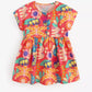 Children's Floral Print Button Detail Casual Dress - Farnelli