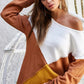 BiBi Color Block Geometric Sweater - Farnelli