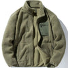 Men's Plus Size Warm Fleece Zip-Up Jacket - Olive