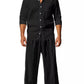Men's Full Size Button Up Long Sleeve Shirt and Pants Plus Size - Farnelli