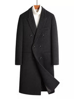 Men's Wool Blend Double-Breasted Overcoat - Farnelli