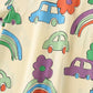 Children's Cartoon Car & Rainbow Print Short Sleeve T-Shirt - Farnelli