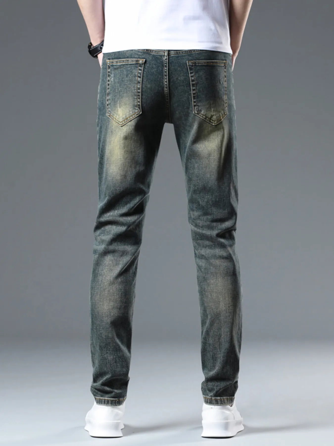 Men's Distressed Slim Fit Jeans - Farnelli