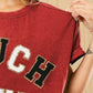 BiBi Touchdown Letter Loose Fit Vintage Washed Top - Farnelli