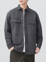 Men's Plus Size Button Up Long Sleeve Shirt - Farnelli