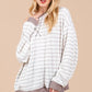 Ces Femme Striped Round Neck Drop Shoulder Sweatshirt - Farnelli