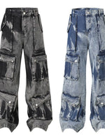 Men's Wide Leg Cargo Jeans - Farnelli