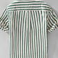 Men's Plus Size Striped Button Up Short Sleeve Shirt - Farnelli