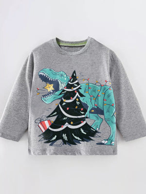 Children's Dinosaur Graphic Long Sleeve T-Shirt - Farnelli