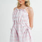 MABLE Plaid Sleeveless Button Down Romper - Farnelli