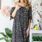 Heimish Full Size Short Sleeve Off Shoulder Animal Mini Dress Plus Size - Farnelli
