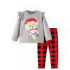 Children's Christmas Santa Long Sleeve Pajama Set - Gray