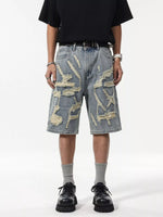 Men's Wash Distressed Denim Shorts - Farnelli