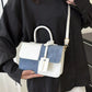 Two-Tone PU Leather Crossbody Bag - Farnelli