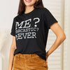 Simply Love Letter Graphic Round Neck T-Shirt - Black